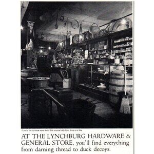 1981 Jack Daniels Whiskey Lynchburg Hardware and General Store Vintage Print Ad